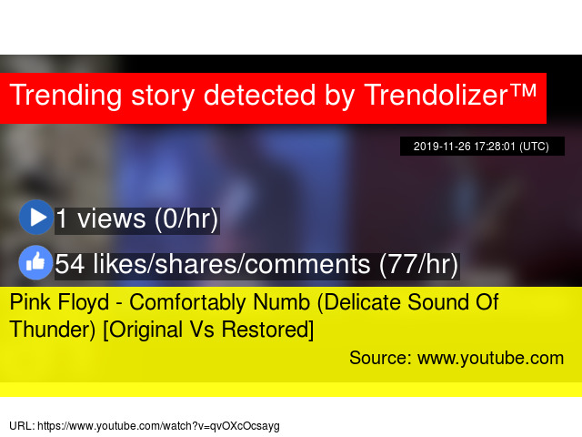 Pink Floyd Comfortably Numb Delicate Sound Of Thunder